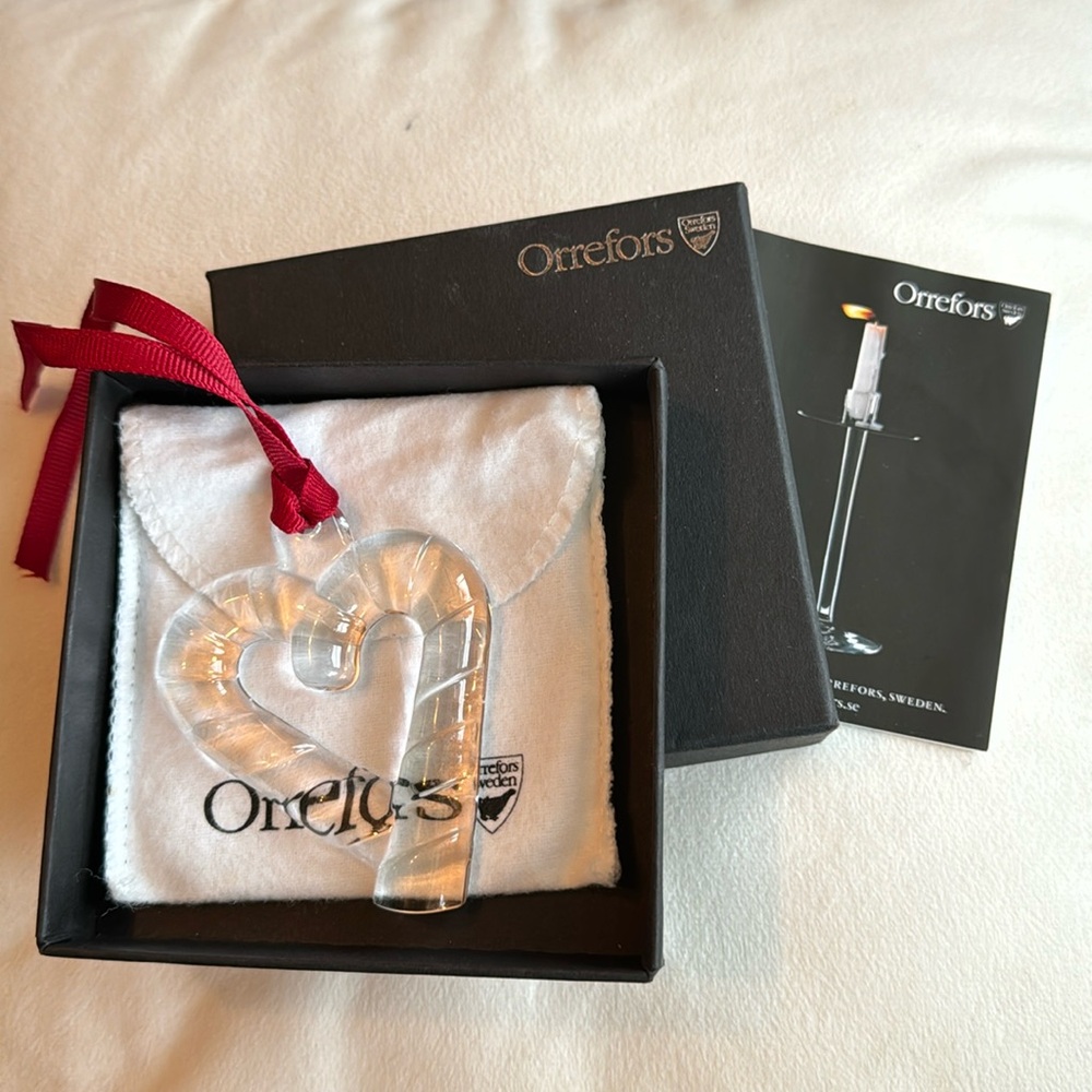 Orrefors Swedish Crystal Christmas Ornament